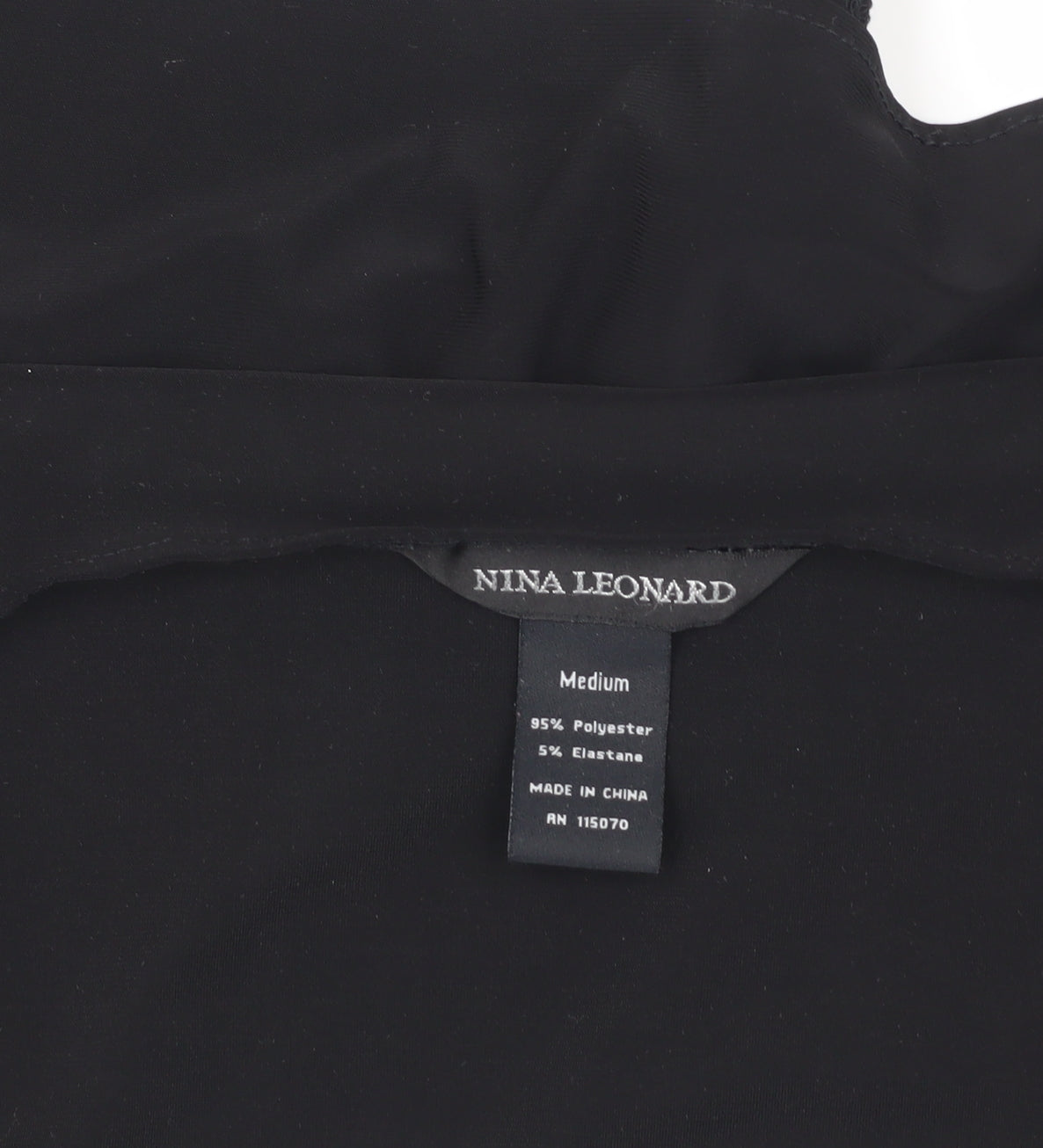 Nina Leonard Women's Black Cropped Top M