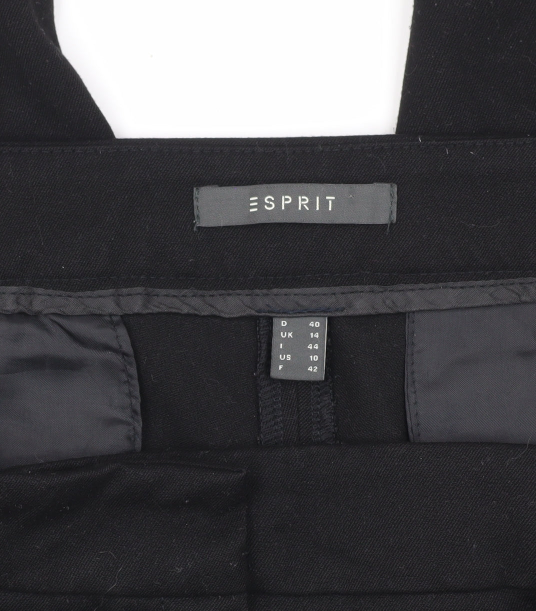 Esprit Women's Black Slim Cotton Trousers