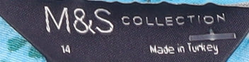 Marks & Spencer Blue Floral Blouse, Women's Size 14