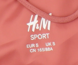 H&M Women's Red Hooded Puffer Jacket Size S