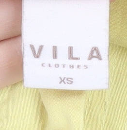 Vila Women's Yellow XS Cotton Pencil Skirt