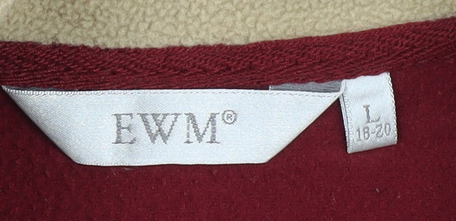 EWM Women's Red Waistcoat Fleece Zip L