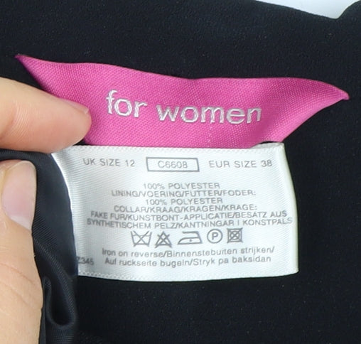 For Women Women's Black Polyester Blazer Size 12