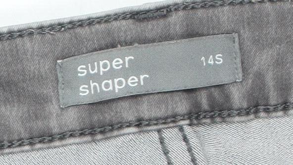 Women's Grey Slim Jeans, Size 14 Slim, Shaping Fit