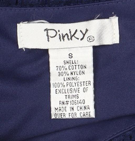 Pinky Women's Blue Dress, Size S, Lined Cotton
