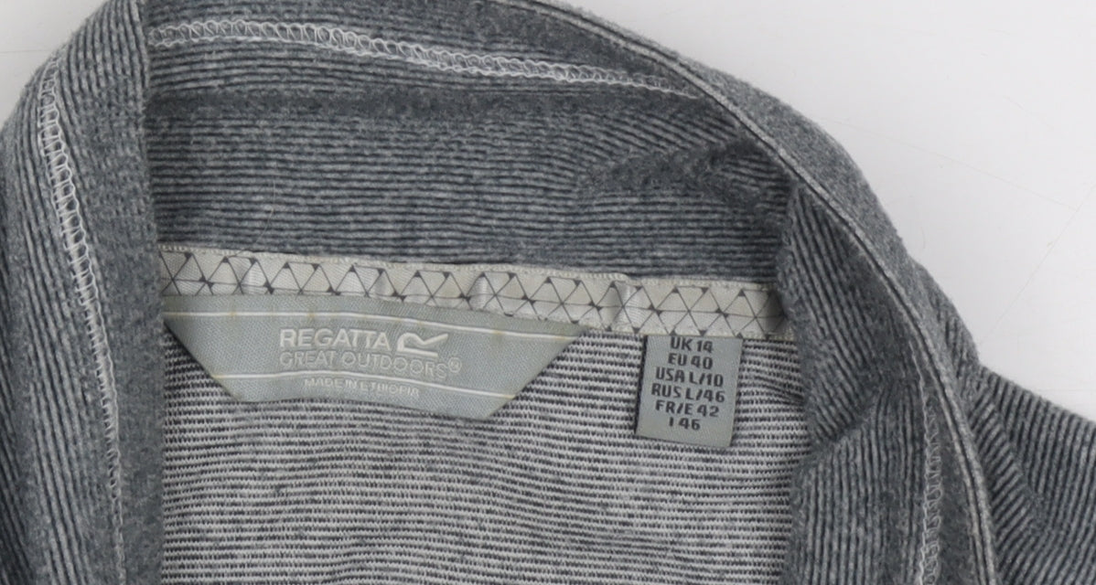 Regatta Women's Grey Henley Sweatshirt Size 14