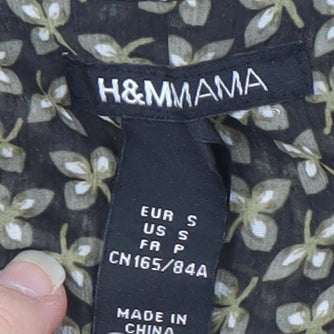 H&M Women's Black Floral Maternity Blouse Small