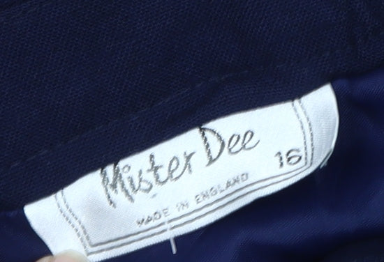 Mister Dee Women's Blue Midi Pencil Skirt Size 16