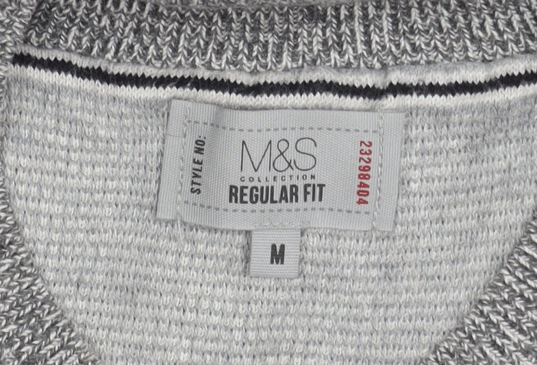 Marks & Spencer Men's Grey Medium Pullover Jumper