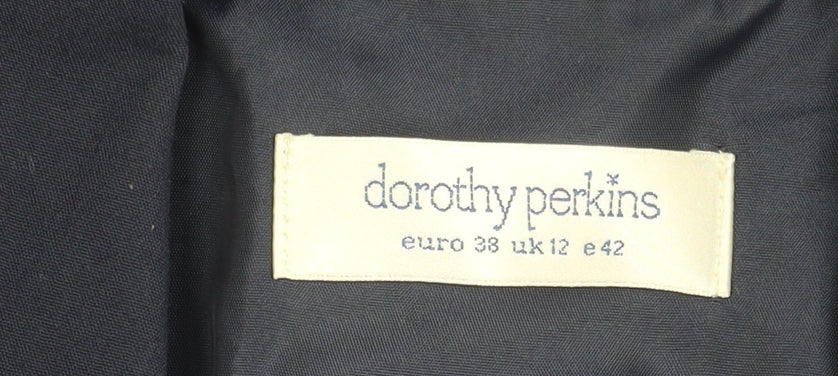 Dorothy Perkins Black Button-Up Blouse Size 12 Women