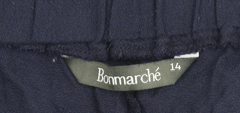 Bonmarché Women's Blue Trousers Size 14 Viscose