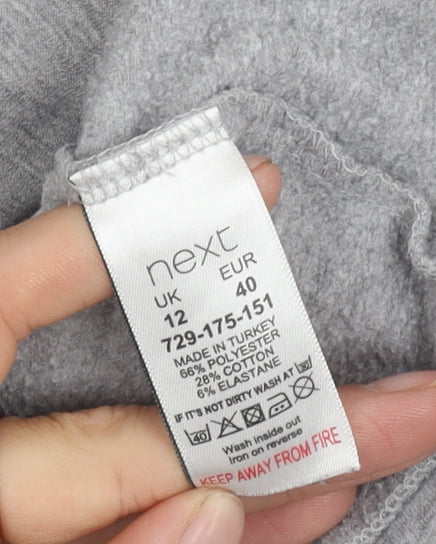 Next Women's Grey Pullover Jumper Size 12 Crew Neck