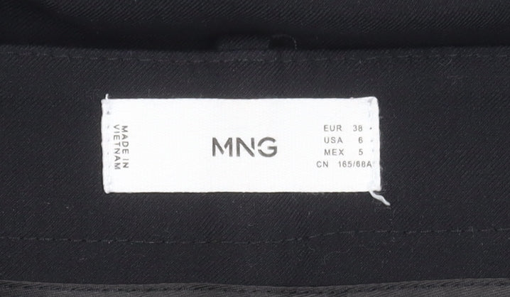 MNG Women's Black Straight Trousers, Size 10