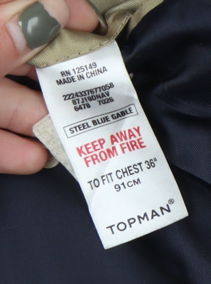Topman Men's Blue Blazer 36 Business Formal