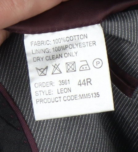 Skopes Men's Grey Striped Blazer, Size 44R, Classic Style
