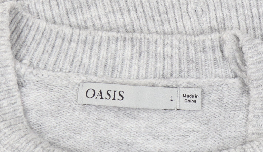 Oasis Women's Grey Pullover Jumper L