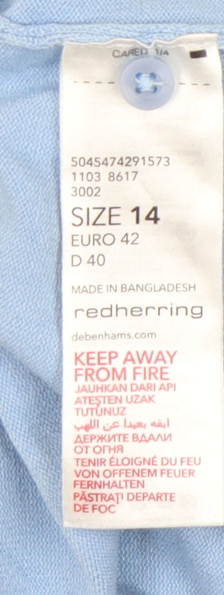 Red Herring Women's Blue Cardigan Size 14