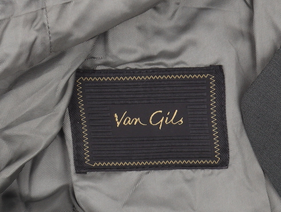 Van Gils Men's Grey Wool Blazer, 42R, Formal Attire