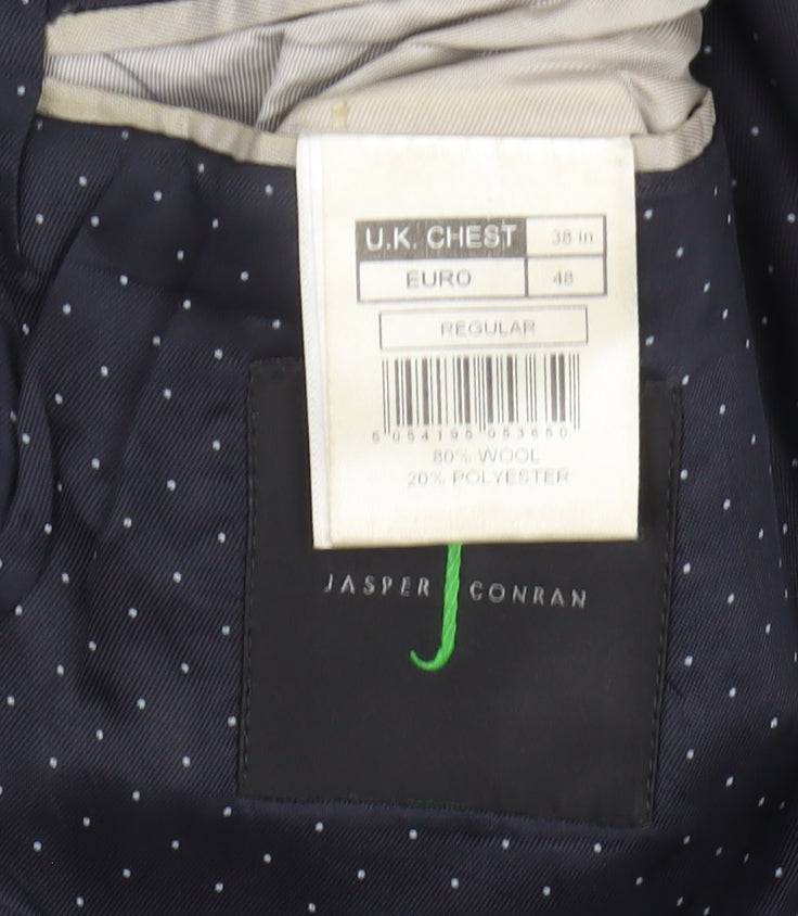 Jasper Conran Men's Blue Striped Suit Jacket, Size 38, Regular Fit