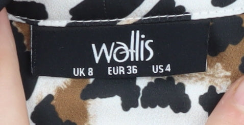 Wallis Women's Multicoloured Animal Print Button-Up Shirt