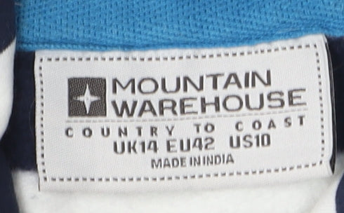 Mountain Warehouse Women's Striped Pullover Hoodie, Size 14