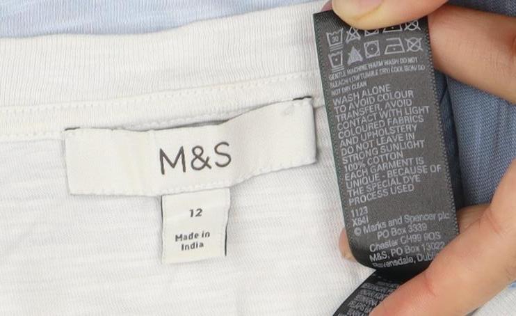 Marks & Spencer Women's Blue T-Shirt, Size 12