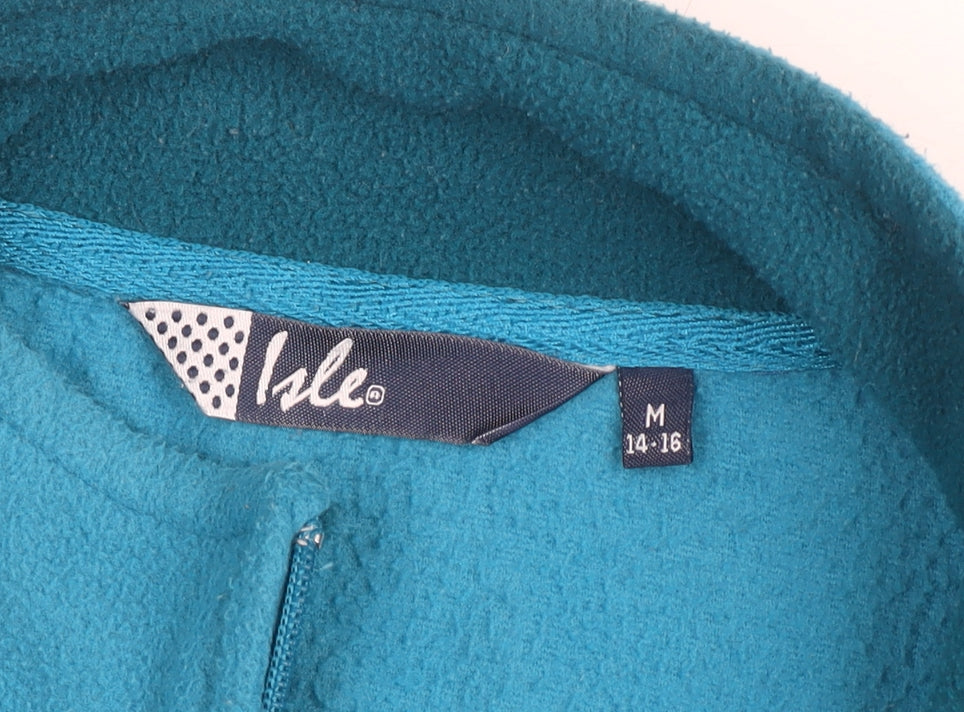 Isle Women's Blue Fleece Zip Jacket Size M