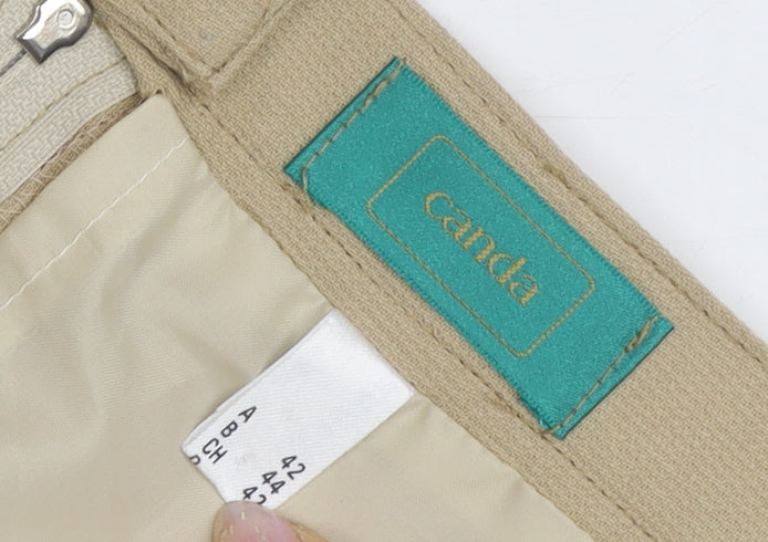 Canda Beige Midi Pencil Skirt 14 Unisex Elastic Waist
