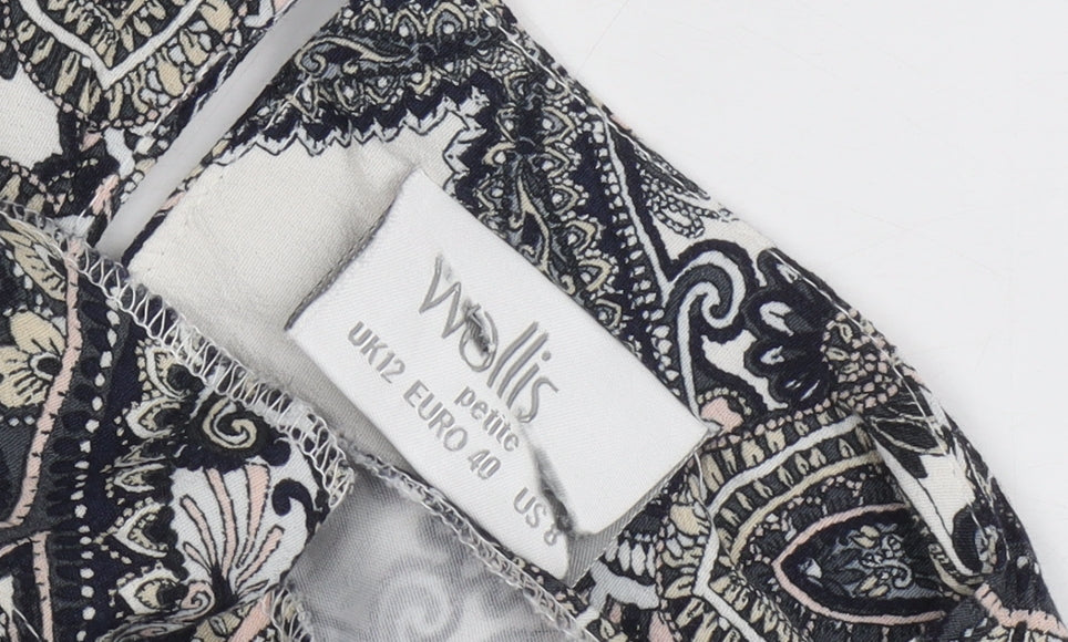 Wallis Petite Paisley Top, Multicoloured, Size 12