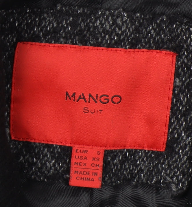 Mango Women's Black Pea Coat Size S - Stylish Business Wear