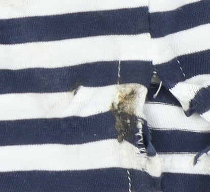 Marks & Spencer Women's Blue Striped T-Shirt, Size 14