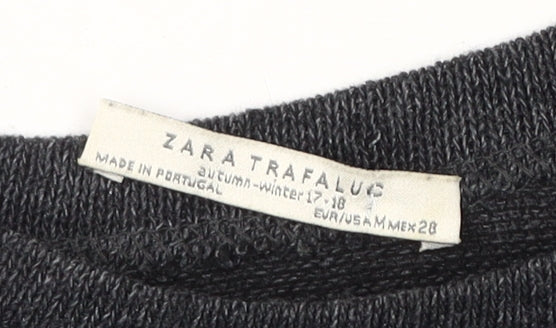 Zara Women’s Black Grey Dress M Long Sleeve Casual