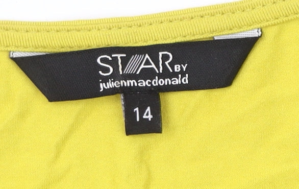 Star by Julien Macdonald Women's Yellow Party Dress Size 14