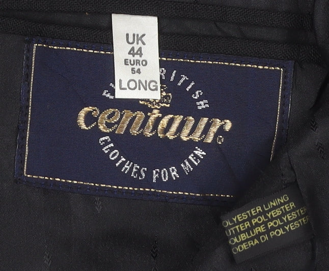 Centaur Men's Black 44 Long Double-Breasted Tuxedo Blazer
