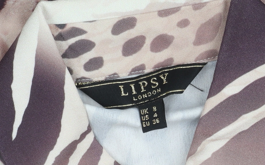 Lipsy Women's Multicoloured Animal Print Shirt Dress