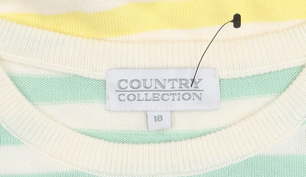 Country Collection Women's Multicoloured Striped Jumper, Size 18
