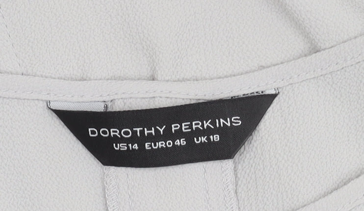 Dorothy Perkins Women's Grey Sleeveless Basic Top Size 18