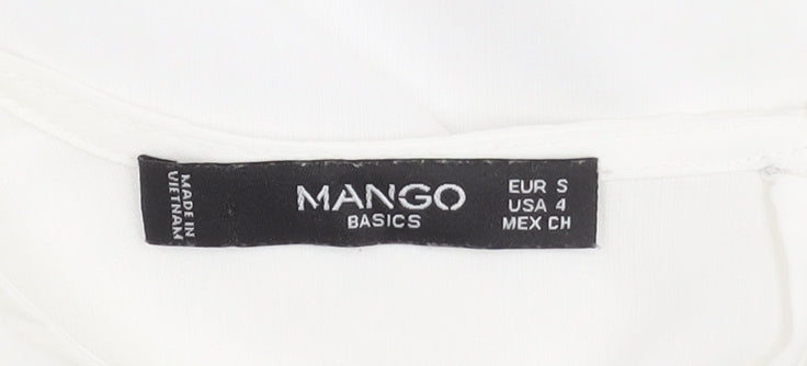 Mango Women's White Basic Long Sleeve Top S