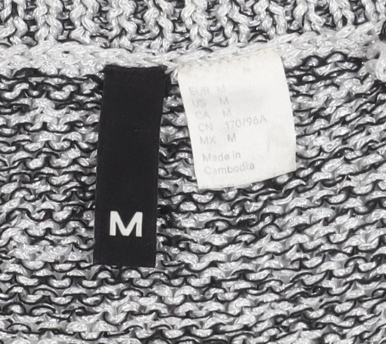 H&M Women's Black Knit Pullover Jumper Size M