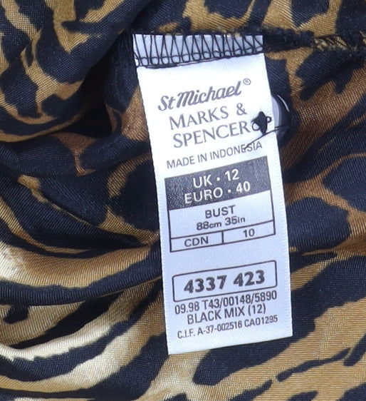 Marks & Spencer Women's Animal Print Button-Up, Size 12