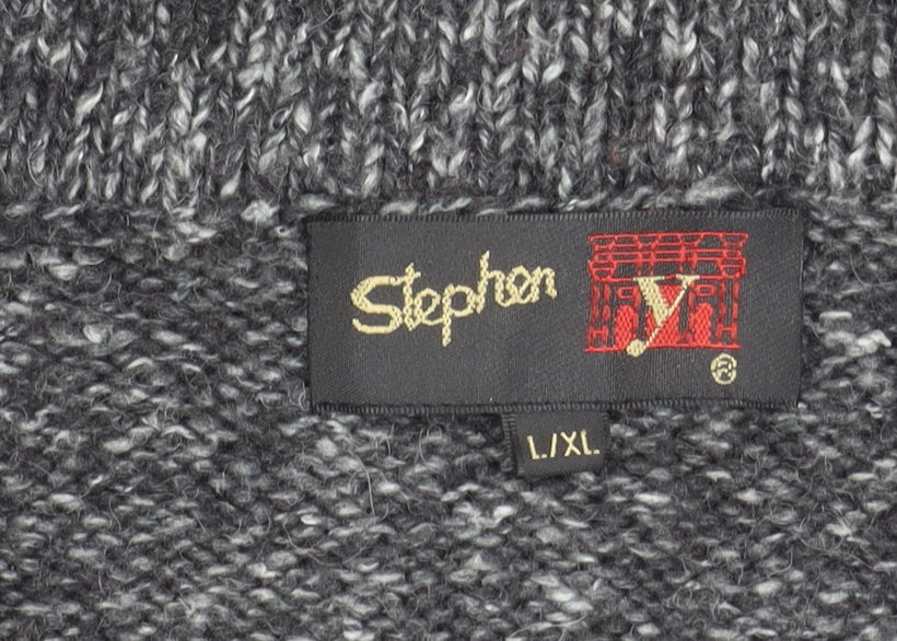 Stephen Y Women's Grey Collared Cardigan L/XL
