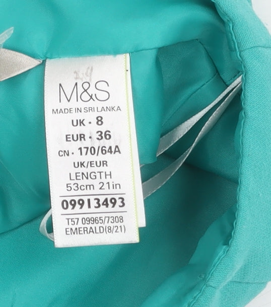 Marks & Spencer Women's Green Pencil Skirt, Size 8