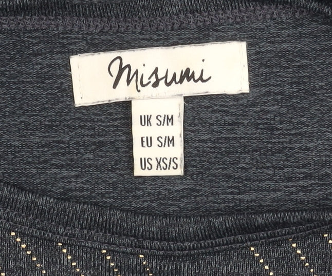 Misumi Women's Black Dolman Sleeve Jersey Top S