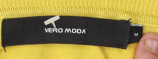 Vero Moda Women's Yellow Pullover Jumper, M, Boat Neck