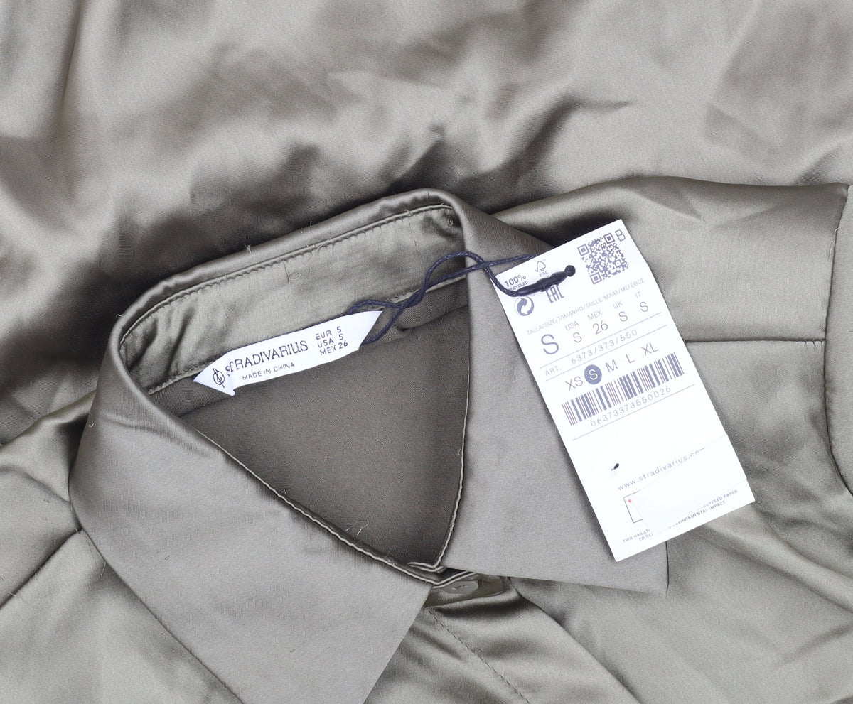 Stradivarius Women's Beige Shirt Dress Size 8