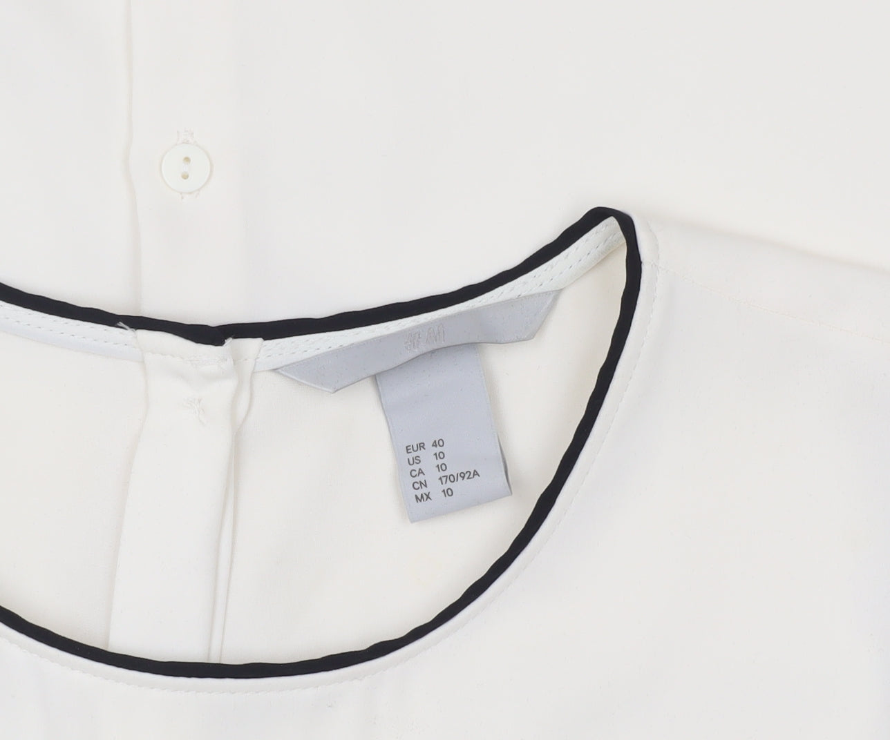 H&M Women's White Sleeveless Blouse Size 12