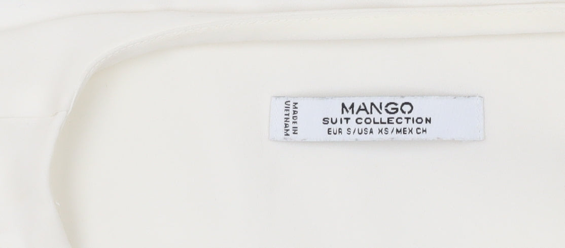 Mango Women's Ivory Wrap Blouse, Size S, Casual Wear