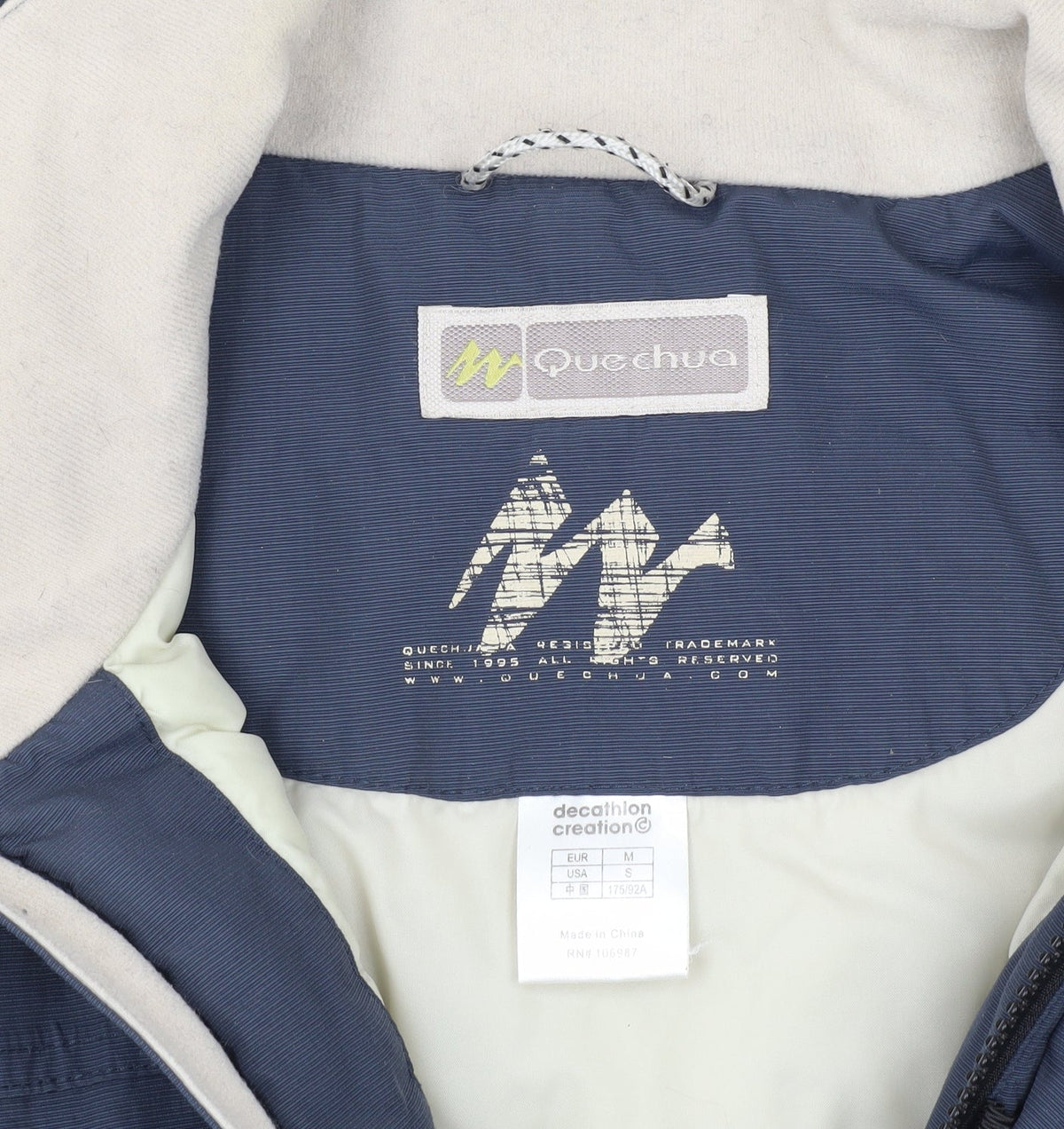 Quechua Men's Blue Regular Fit Mid-Length Jacket