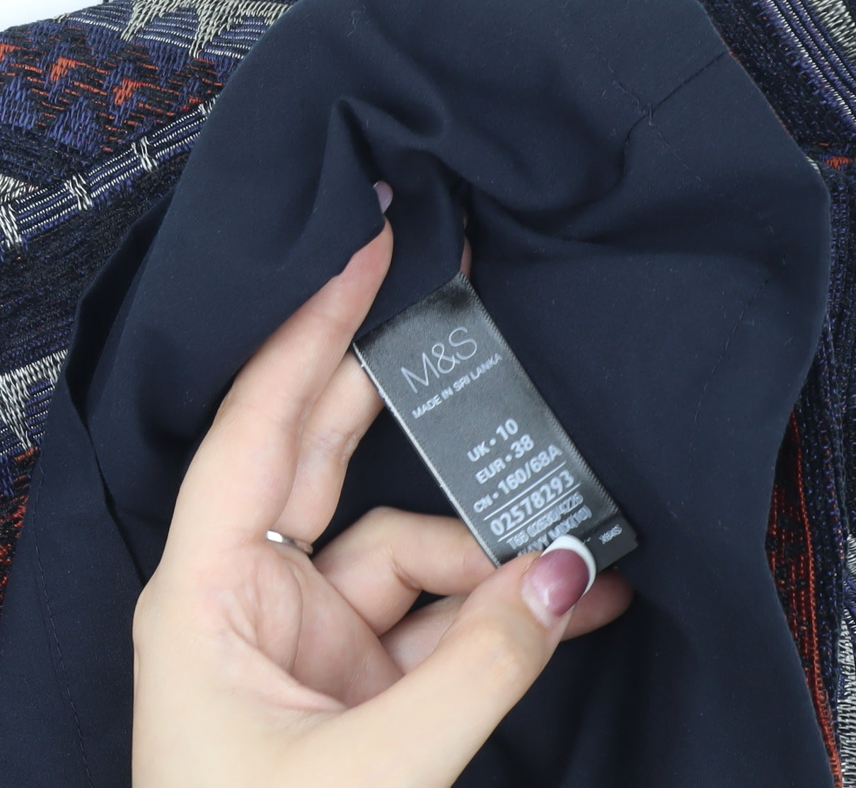 Marks & Spencer Women's Geometric Zip Skirt Size 10