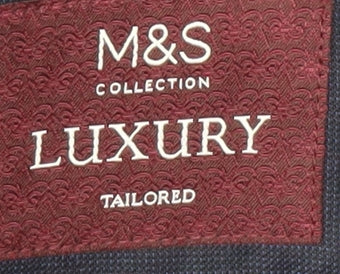 Marks & Spencer Men's Blue Wool Blazer 40R, Formal
